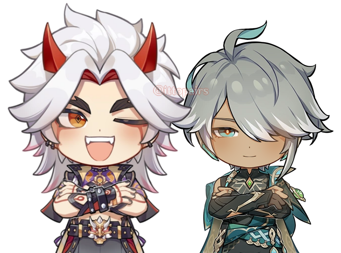 ittopairs's tweet photo. save me, #ittotham... save me
i think opposites attract is such a nice trope imo

the more energetic pace is something that alhaitham might appreaciate too !
they look so soft oh my god,,, they're just so cute https://t.co/1r45yY1m8g