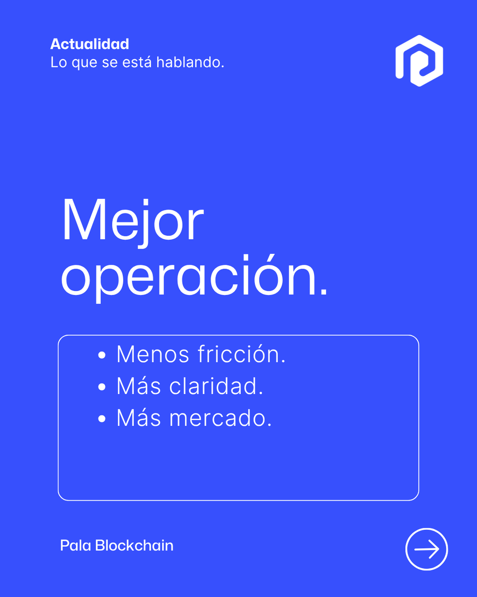 PalaBlockchain's tweet photo. Cuando precio, fecha y condiciones quedan verificables, la operación deja de depender de promesas. 

Ahí cambia todo:
• más claridad
• más trazabilidad
• más confianza 🔍🤝

La tokenización no cambia solo la compra.
Mejora cómo opera todo el sistema.

Comentá “Info” y te mostramos cómo funciona. 🚀

#Blockchain #Tokenización #ActivosReales #Web3