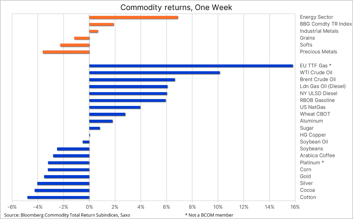 Despite setbacks in precious metals and softs, the Bloomberg Commodity ...