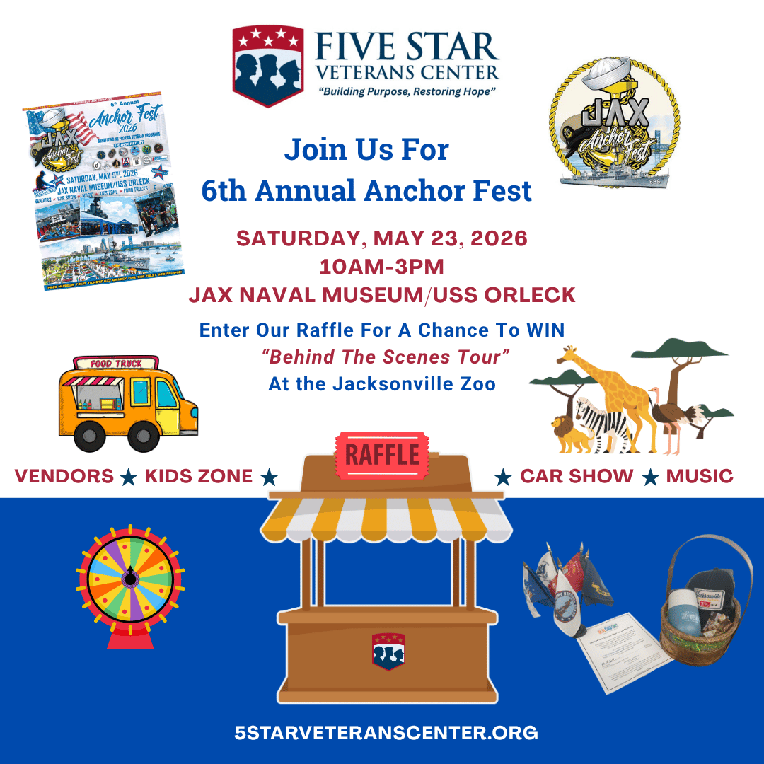 5StarVeterans's tweet photo. Join Us for the Rescheduled Anchor Fest.
May 23rd 10am-3pm
Stop by our tent and enter our Raffle and meet our staff. https://t.co/KlIv5L7Bnc