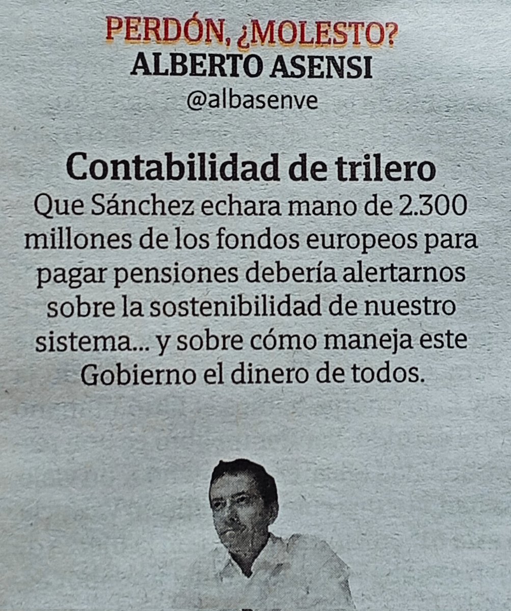 albasenve's tweet photo. En @lasprovincias de papel del 15 de mayo de 2026 #Contabilidaddetrilero https://t.co/NSwnrD1zrS