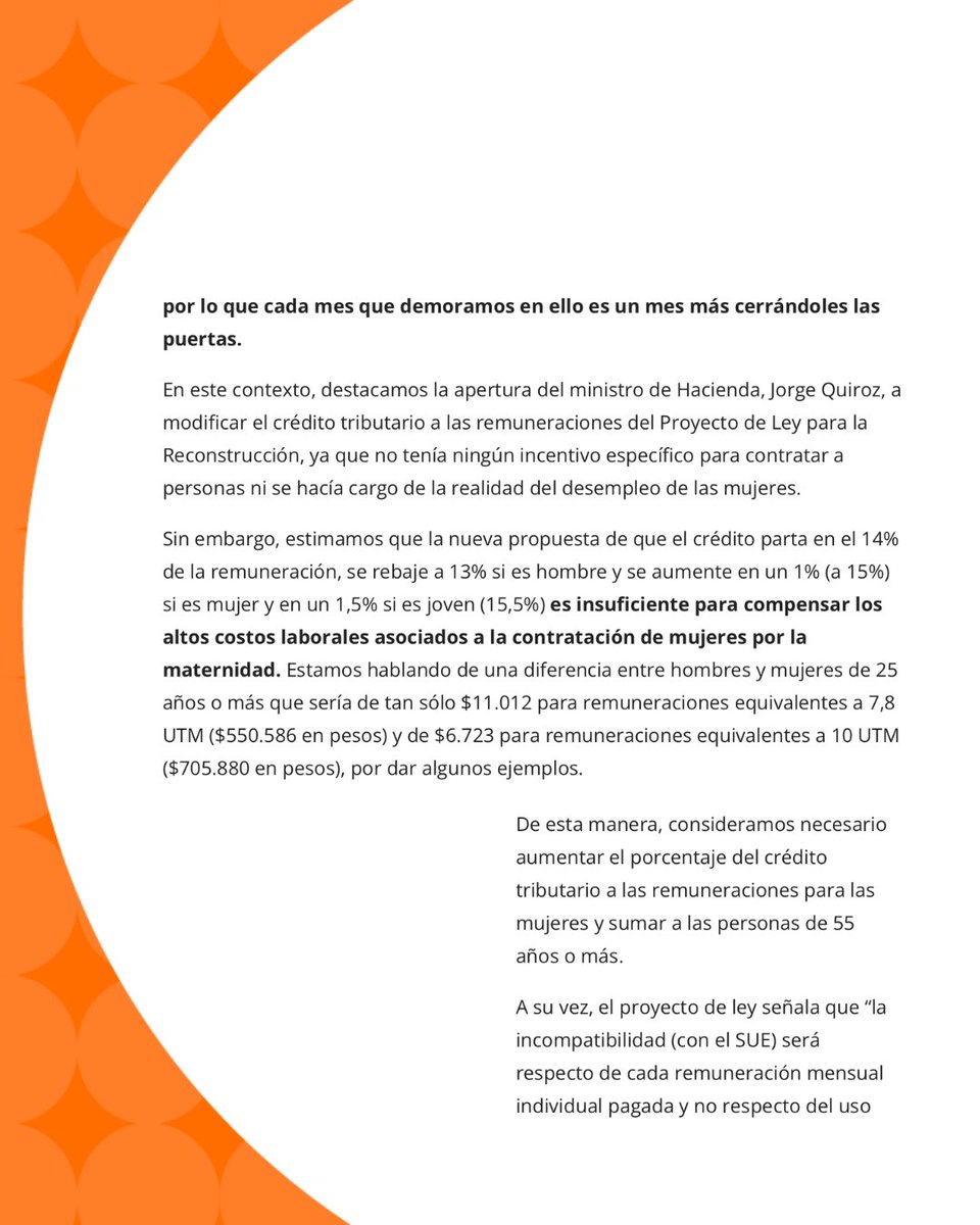 ChileMujeresOrg's tweet photo. COLUMNA ✍🏻 | “Desempleo en Chile: priorizar y afinar la agenda” @fca_junemann  y @jpbravom analizan en @biobio las causas de la cesantía y advierten su impacto en mujeres jóvenes en edad fértil y madres. 
Léela también en https://t.co/sikYXefhOJ. https://t.co/E5JJgfx8OT