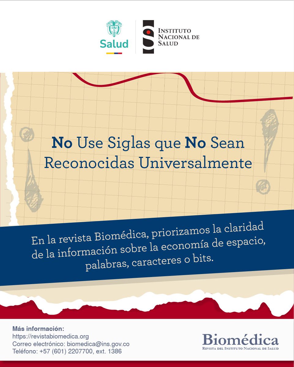 Biomédica, revista del INS Colombia tweet media