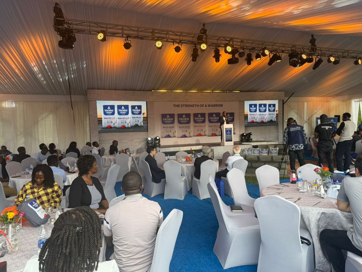 yaobaicementug's tweet photo. The Official launch of Yaobai Cement is underway. We are thankful to all our partners and guests to gracing the event. #KibaKiggwa #YaobaiCement #YouBuyYaobai https://t.co/nS2hABoq3W