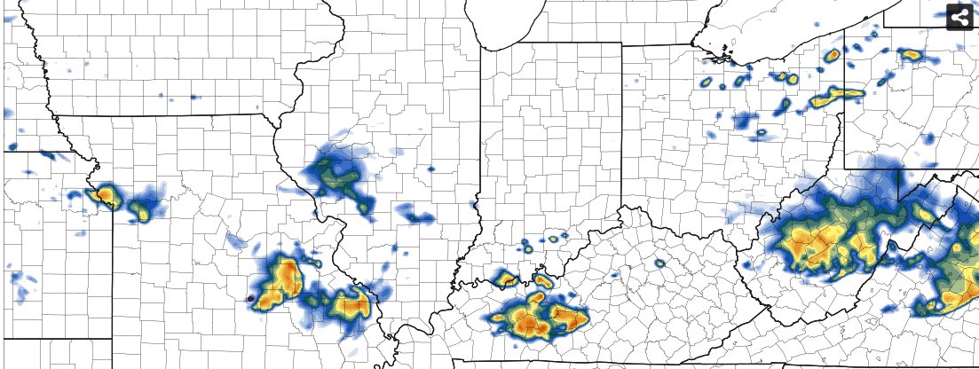 Kentucky_WX's tweet photo. Still tracking our storm chance on Saturday as we build in high CAPE Saturday afternoon. There is also a chance for storms in the morning along I-64. 

Storms look most likely in the afternoon as a weak shortwave will spark some thunderstorms. A couple of stronger storms look possible with mainly small hail and gusty winds. 

DOES not look like a wash-out but some storms look likely on Saturday!