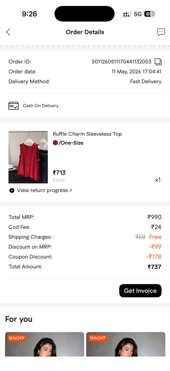 riasingh6203's tweet photo. @savanaglobal Really shameful service from Savana. Even after reporting inappropriate behaviour by the delivery boy, nobody from customer care contacted me or tried to resolve the issue. No support, no responsibility, only bot replies. Extremely disappointing and unsafe experienc https://t.co/VSwSobzplg