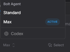 eddierza's tweet photo. @boltdotnew what is this? What is Standard and Max? Where are the Claude models? How choose again Opus 4.7? https://t.co/xhZ8VnVtLh