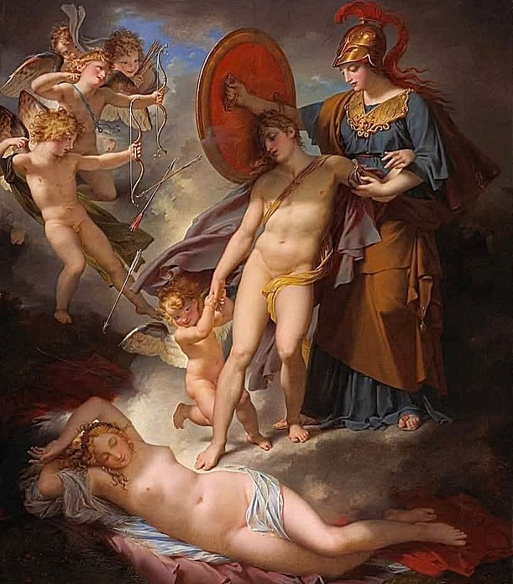 RT by @mikenov: RT by @mikenov: «Sabiduría defendiendo a la Juventud contra el Amor» (Charles Meynier, h. 1810).