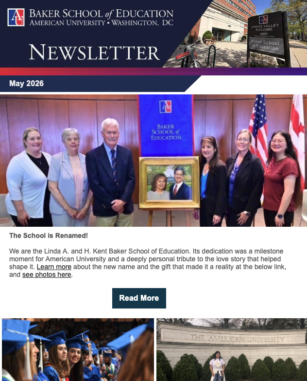 Baker School of Education at AU tweet media