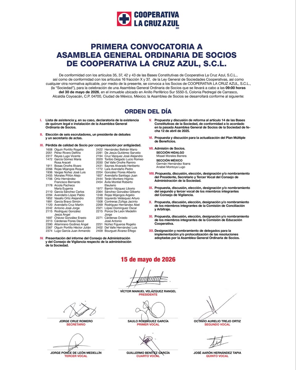 Cooperativa La Cruz Azul SCL tweet media