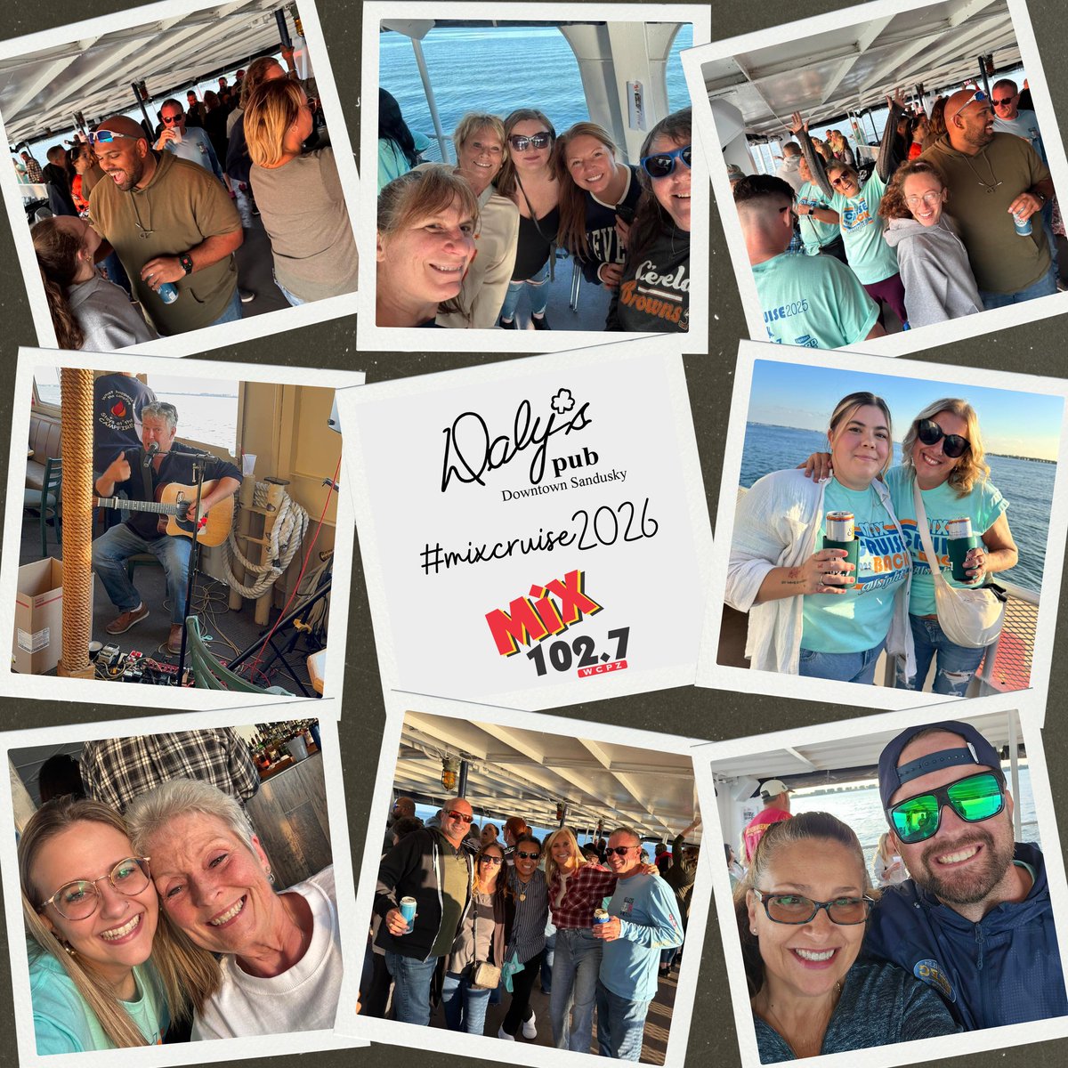 mix1027's tweet photo. Throwbacks from #mixcruise2025! The @DalysPubSand Mix Cruise returns in 3 DAYS on Thursday, May 21st from 6-8:30pm aboard the @GoodtimeI. Will you be joining us for a night of nonstop fun on Lake Erie? We hope to see you there! 🌊⛴️ https://t.co/duAVbDDbVd