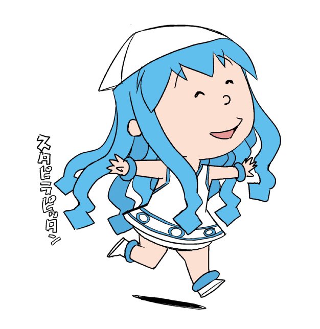昔作者(あんべ先生)に無理矢理送りつけたイカ娘。 