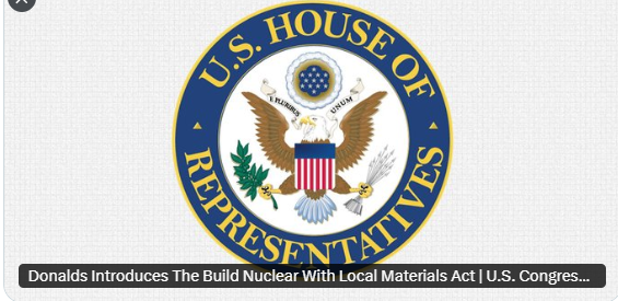 HopfJames's tweet photo. A bipartisan pair of senators, and a bipartisan pair of representatives, have introduced the "Build Nuclear with Local Materials Act", which would allow use of commercial grade concrete and steel for non-safety-related structures.  Article link in reply.

That would significantly reduce nuclear plant construction costs, as nuclear-grade components are much more expensive than the commercial-grade equivalent.

Nuclear-grade materials would still be required for safety-related components.  The NRC would retain the authority to determine whether a component or structure is safety-related.

One would have thought that the NRC already allows the use of commercial grade for components they deem to be non-safety-related.  Is the issue that NRC was not trying hard enough to determine which components were not safety-related?  That they took the easy approach of just classifying every thing as important-to-safety?  (I've worked for companies that took the simplistic approach of just classifying everything as nuclear grade in their licsence applications.)

One thing I would add.  I hope the NRC will give small reactors proper credit for their much smaller potential hazards.  For such reactors, far fewer components should be classified as important-to-safety.  That would allow more use of much less expensive commerical-grade components.