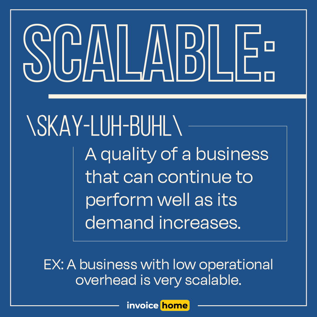 InvoiceHome's tweet photo. Today’s Business Vocab Highlight: Scalable! https://t.co/ALgkDiTl6l