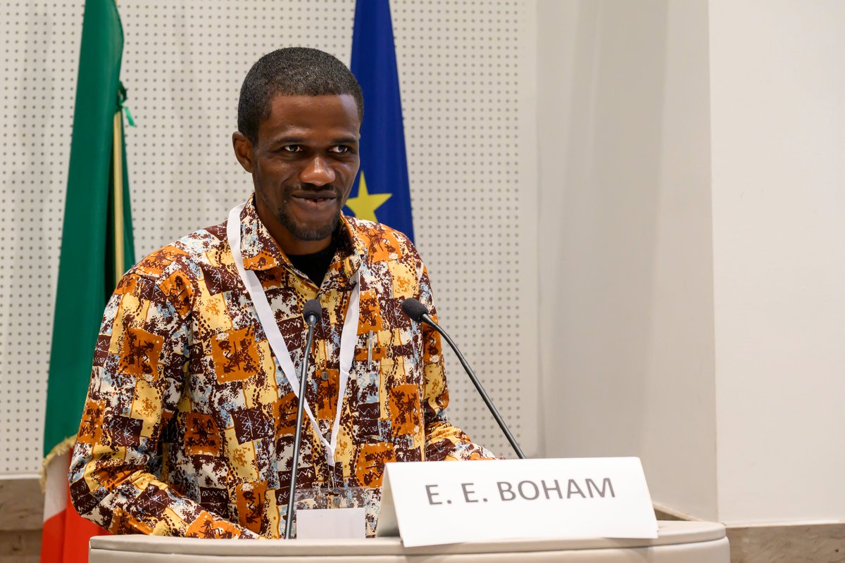 DinkoGroup's tweet photo. On May 12th, our PhD candidate Eric Boham presented his research at the Dottorati di ricerca Italia-Africa initiative. Supervised by Dr. Dinko (KNUST) &amp; Dr. Francesco Silvestrini (ISS), this work underscores the robust scientific collaboration between KNUST and ISS. https://t.co/oiAtyIMXj4