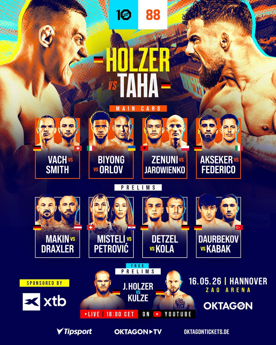 Grabaka_Hitman's tweet photo. RT Contest: Follow @OktagonOfficial and repost to win an #OKTAGON88 PPV code. Winner selected before the fights.

OKTAGON 88 goes down tomorrow, Saturday May 16th at 12pm ET / 9am PT / 6pm CET. Only on https://t.co/GGpdyiy5ML PPV

First fight at https://t.co/wSoQebg0Ar https://t.co/z2b8ImvuaF