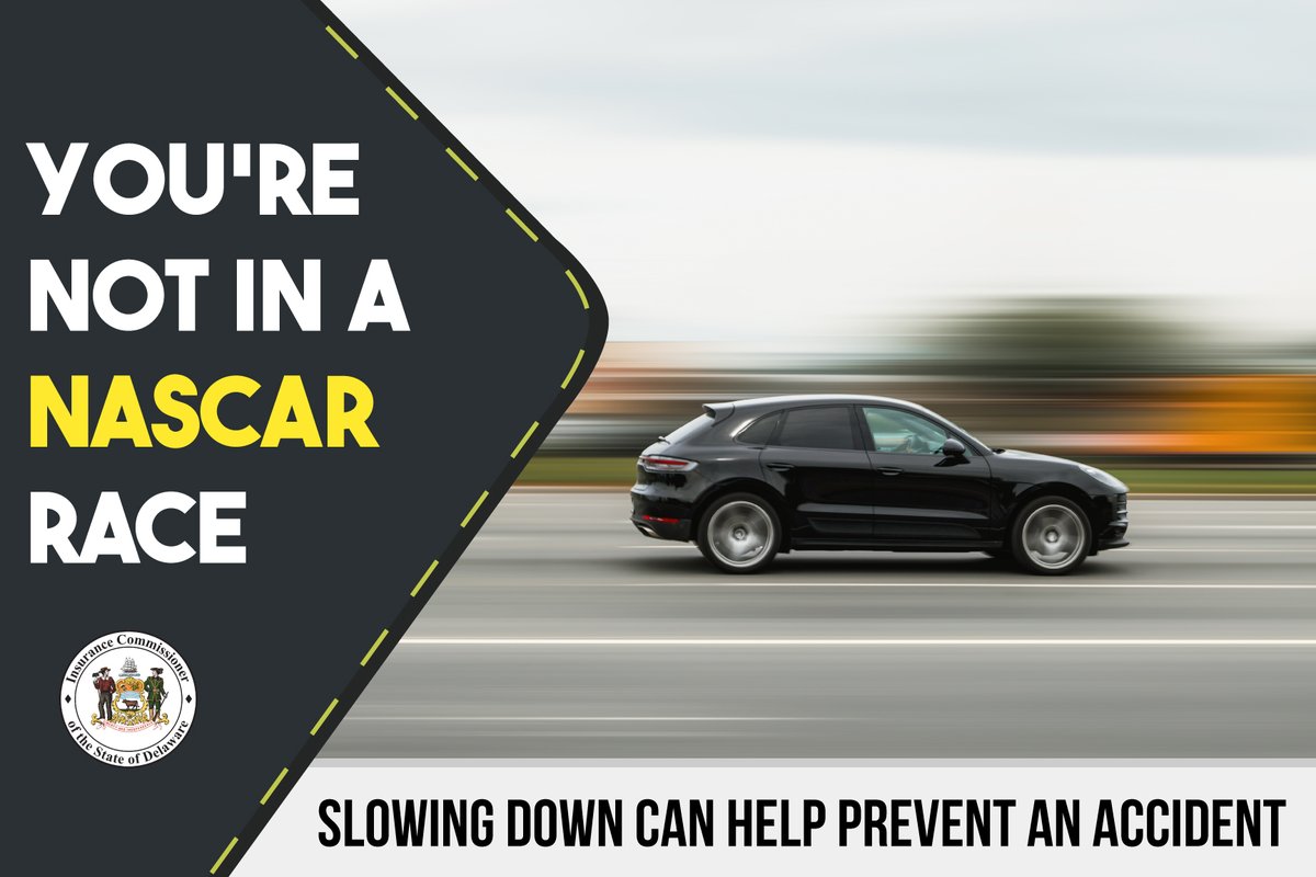 Delaware_DOI's tweet photo. in 31 minutes ·
Slowing down behind the wheel can make a huge difference. Taking a few extra seconds to drive safely helps prevent accidents, protects lives, and can even help keep insurance rates lower.
Have a great race weekend Dover! https://t.co/AIyBP7RJkG