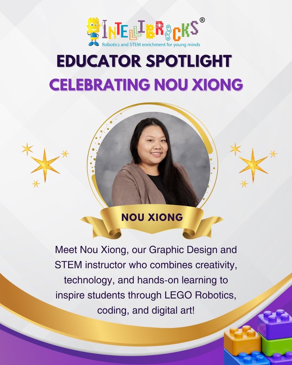 IntelliBricks's tweet photo. Introducing Nou Xiong, a passionate instructor with a BFA in Graphic Design who brings creativity and innovation into every classroom experience. https://t.co/HxrRXRYB5J