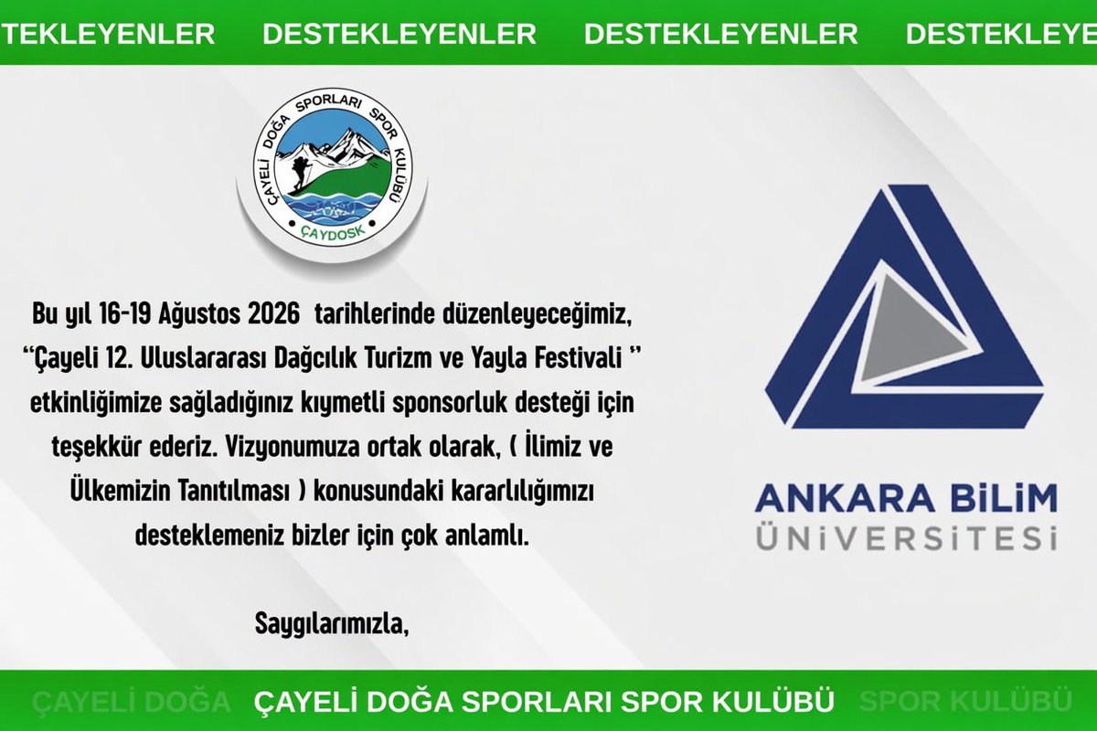 Çayeli Doğa Sporları Kulübü tweet media