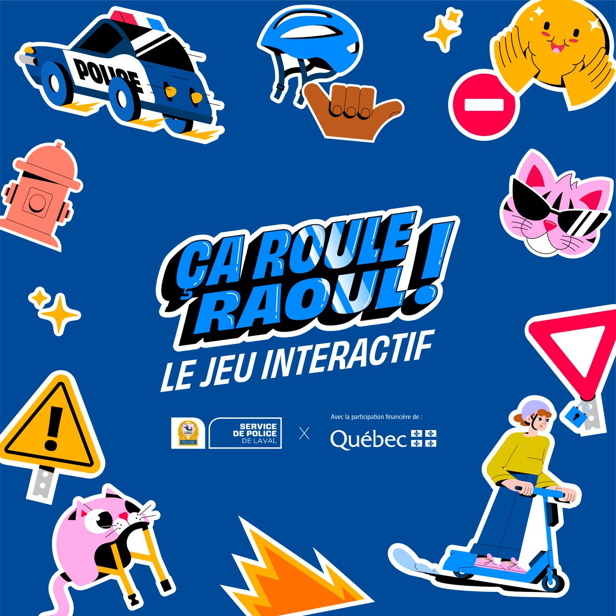 policelaval's tweet photo. Le SPL, avec la collaboration financière du gouvernement du Québec, lance aujourd’hui un jeu interactif, ludique et innovant, pour tester ses connaissances et adopter les bons comportements en trottinette électrique et autres ATPM. 🛴

👉 Communiqué : https://t.co/29HXTKSRZW https://t.co/Mvu9NNUfol