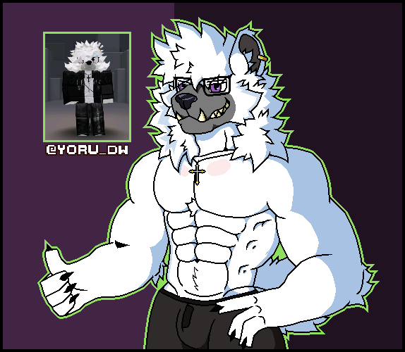 yoru_DW's tweet photo. Cute Roblox Hyena.
I <3 Hyenas sm. Comment your avatars, u may be lucky to be the next one I draw :3
#furry #furryart #pixelart #roblox https://t.co/cvmP2EokFi