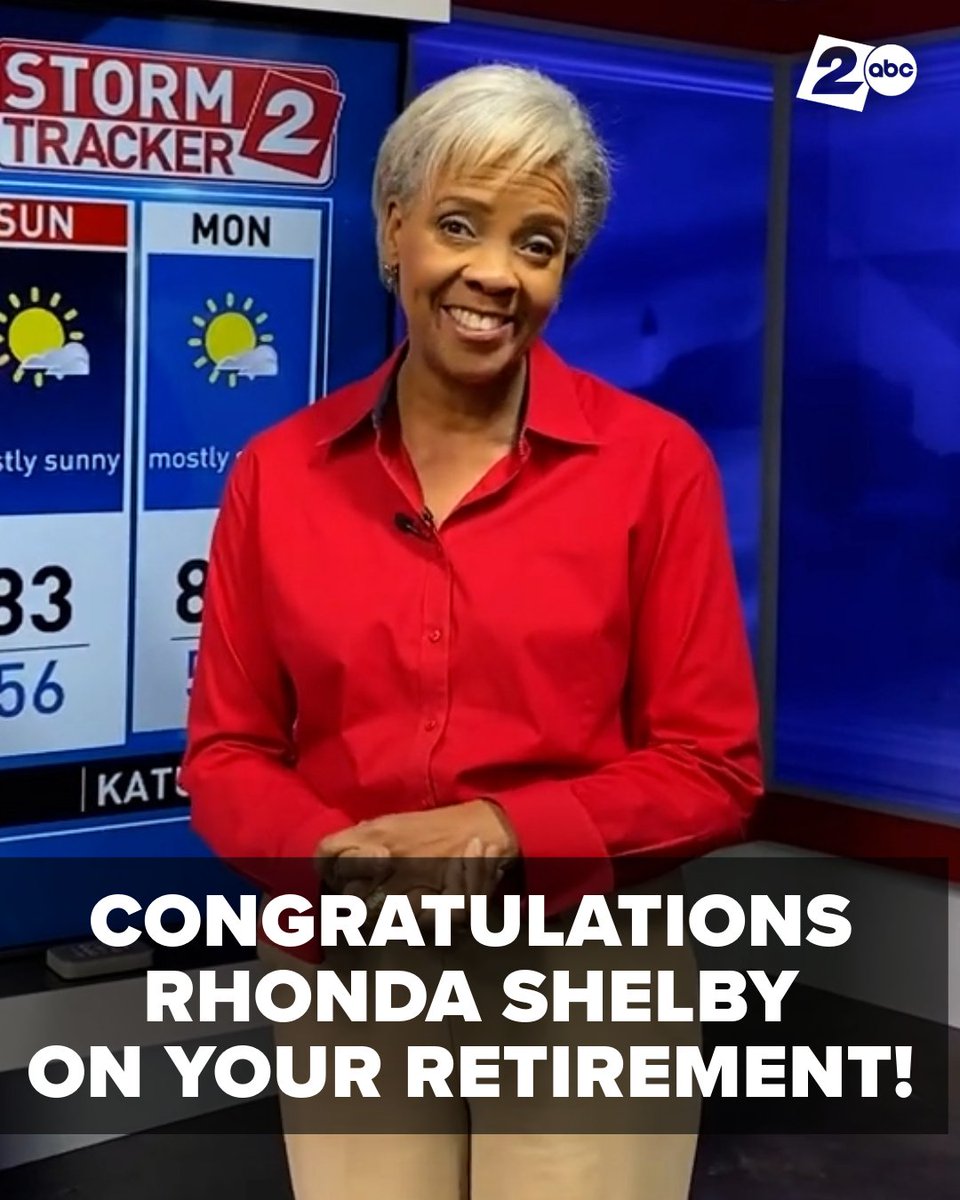 KATUNews's tweet photo. It's a bittersweet day here at KATU: After 32 years at the station, Storm Tracker 2 Meteorologist Rhonda Shelby had her final day on Friday, marking the end of a distinguished broadcasting career. https://t.co/fuNVoyKDZy https://t.co/TdiS4qVgoQ
