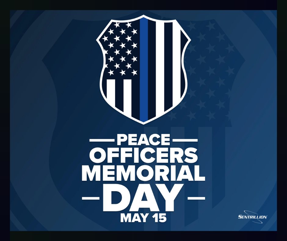 Sentrillion's tweet photo. Today, on Peace Officer’s Memorial Day, Sentrillion pays tribute to the officers who courageously served and made the ultimate sacrifice. We remember their dedication and stand in gratitude for their role in safeguarding our communities. https://t.co/bu2cm7k9Ew