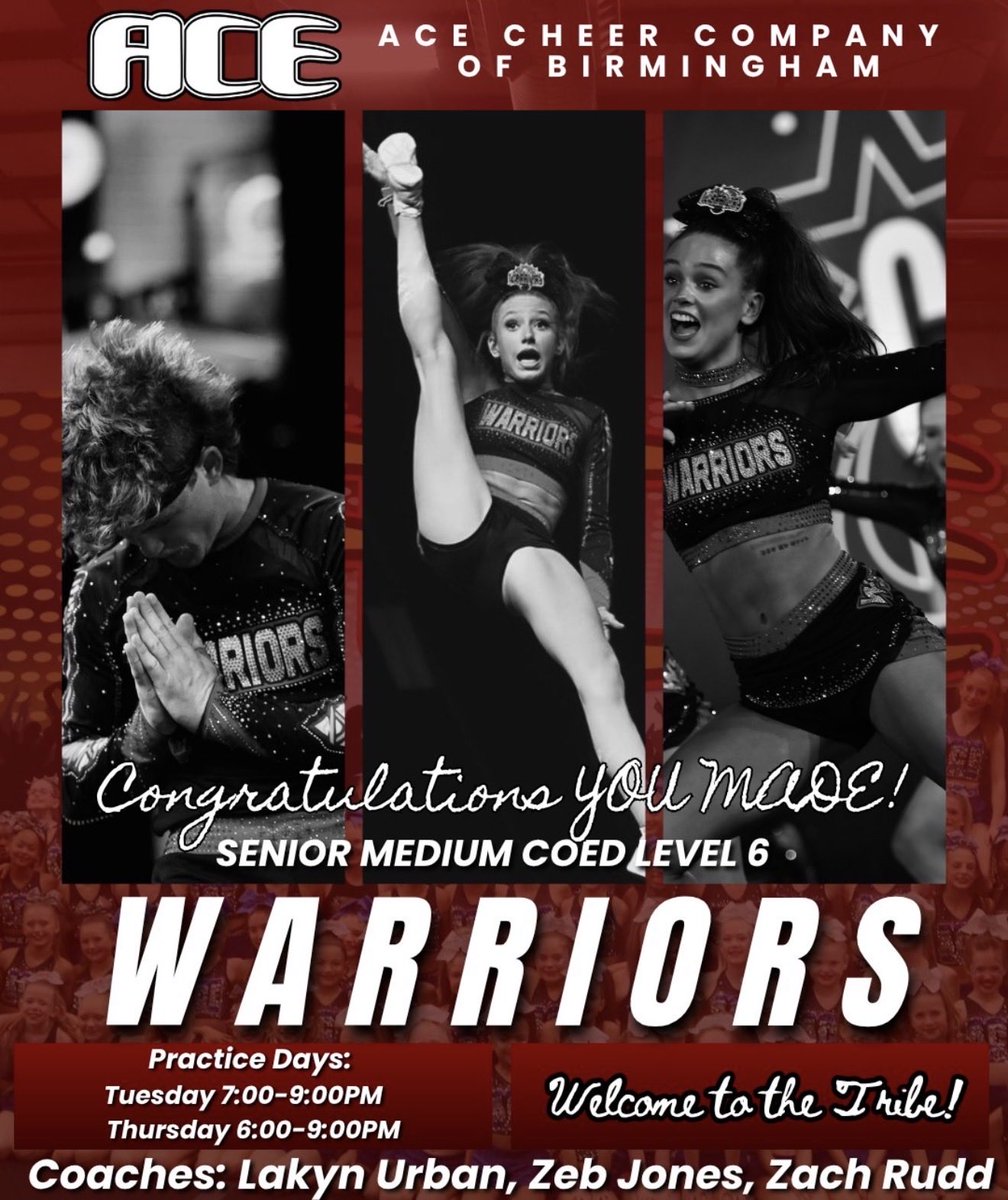 TheCheerHQ's tweet photo. ACE WARRIORS RETURN TO MEDIUM COED ⬇️ https://t.co/0i21qx2OJt