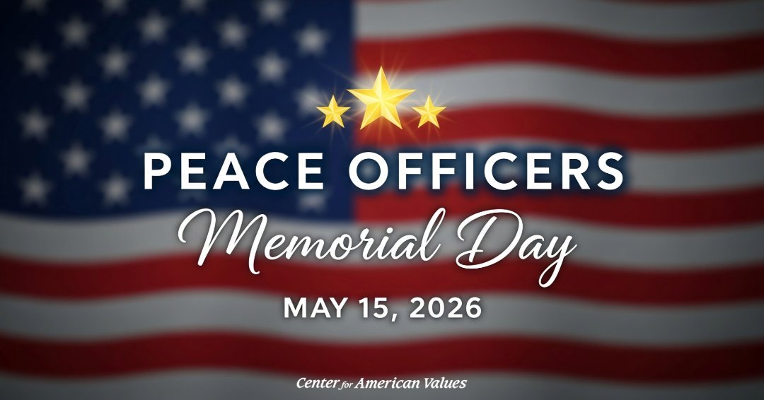 Center4Values's tweet photo. Today, on Peace Officers Memorial Day, we honor the brave men and women in law enforcement who have given their lives in the line of duty. Please join us in remembering the fallen and supporting the families, friends, and fellow officers who carry their legacy forward. https://t.co/6QvS7K8hcT