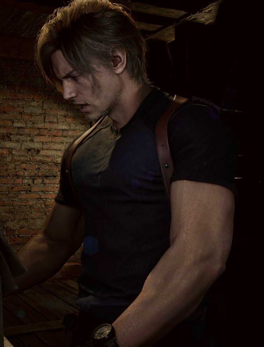 milo ꩜ leon kennedy’s v line tweet media