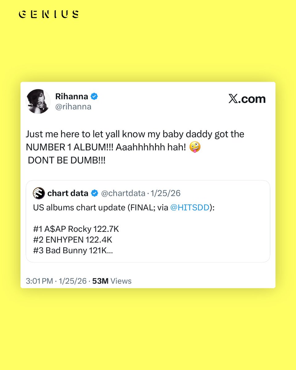 Genius tweet media