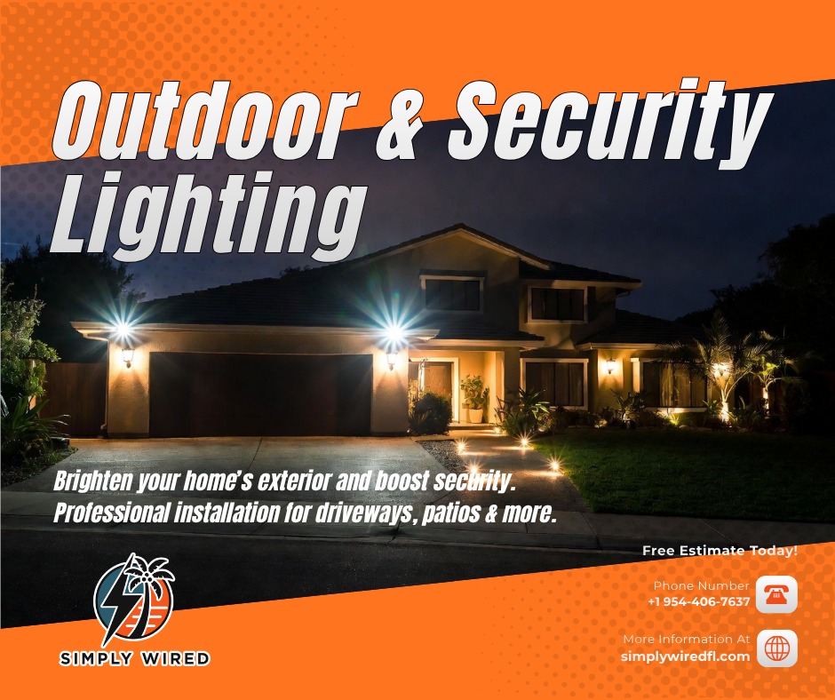 simplywiredfl's tweet photo. Your home should look just as good at night as it does during the day. 💡🏠

Simply Wired installs professional outdoor & security lighting for driveways, patios, gardens & more.

✅ Boost curb appeal ✅ Increase home value ✅ Keep your family safe 🛡️

FREE Estimate today! 📞 +1 954-406-7637 🌐 

#SimplyWired #OutdoorLighting #SecurityLighting #FloridaElectrician