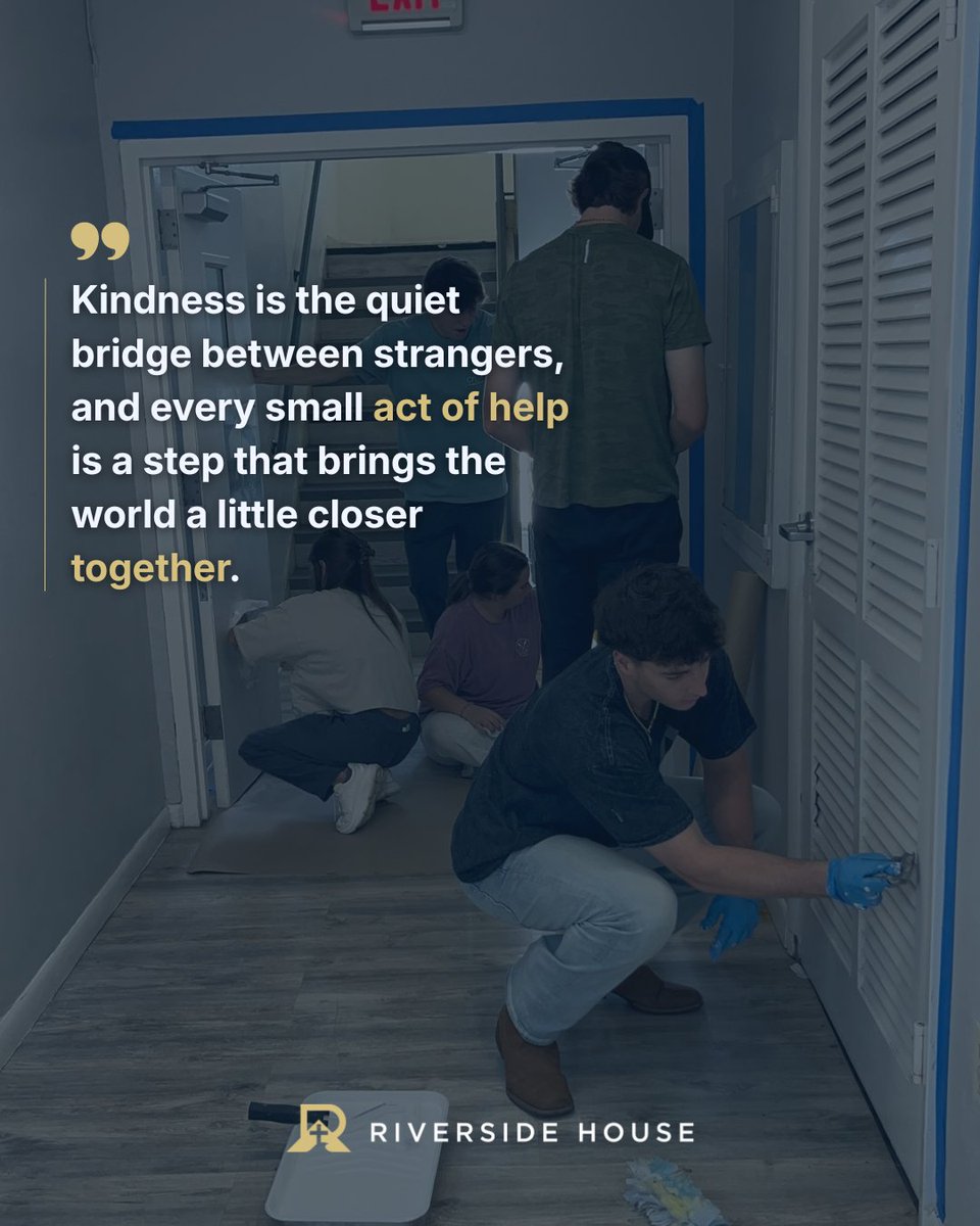 Riverside_House's tweet photo. Small acts of compassion can make the biggest difference. A kind word or simply showing up reminds people they’re not alone. At Riverside House, we see every day how care and support help people move forward with hope. 💙 https://t.co/vSHIp2T5um