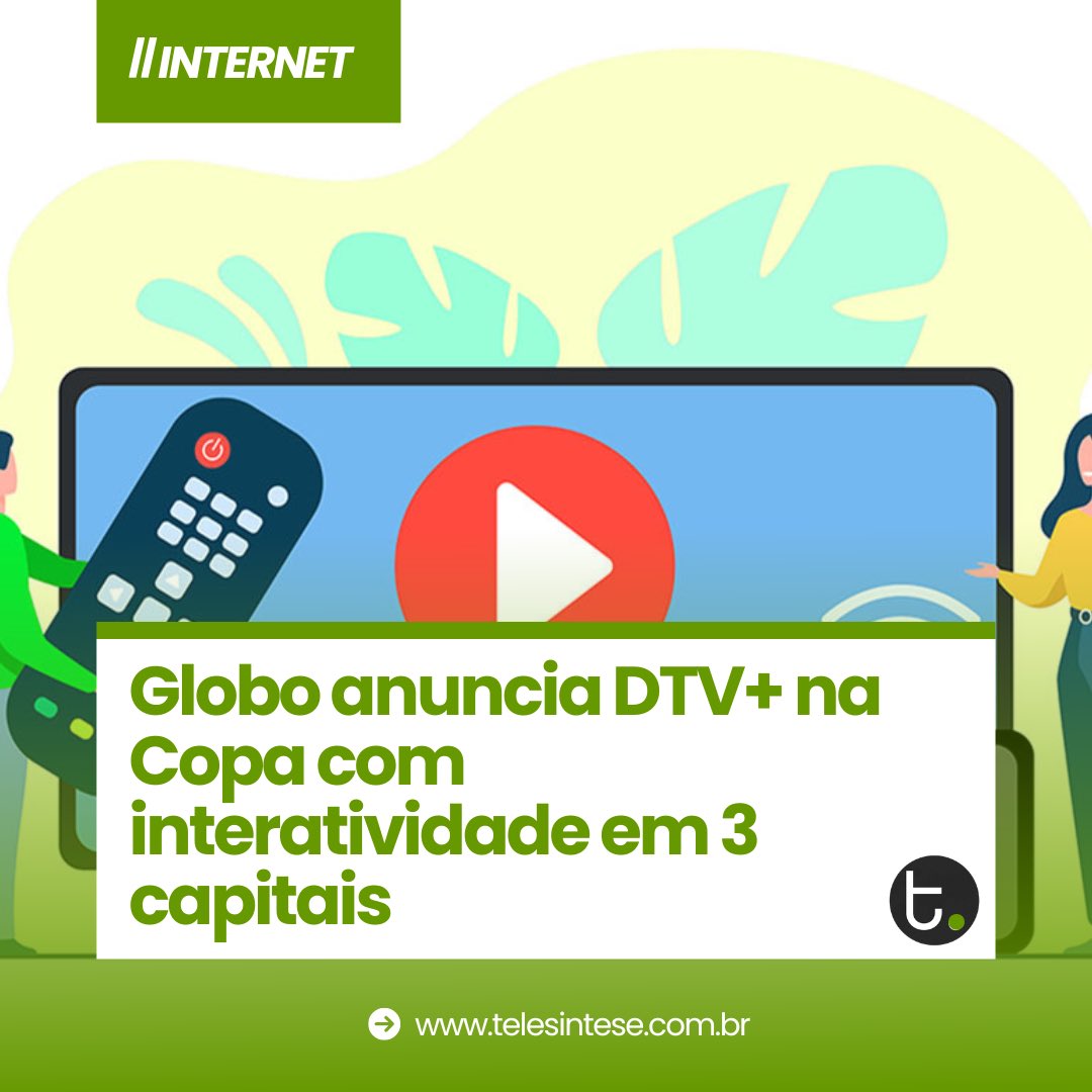 telesintese's tweet photo. 📺 Globo anuncia Copa do Mundo FIFA 26 como marco de lançamento da DTV+ (TV 3.0) com recursos interativos e integração digital. #TV30 #DTVPlus #Globo
👉🏻 Saiba mais em nosso Site: https://t.co/O59C7sFkO6 https://t.co/lNNP3x4Kjf
