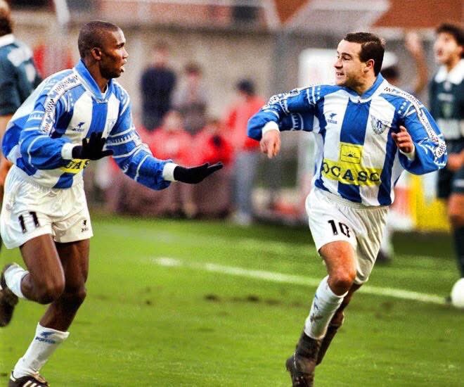 olympia_vintage's tweet photo. Eto’o &amp; Alfredo.
#Leganes https://t.co/0OnqWQIIt2