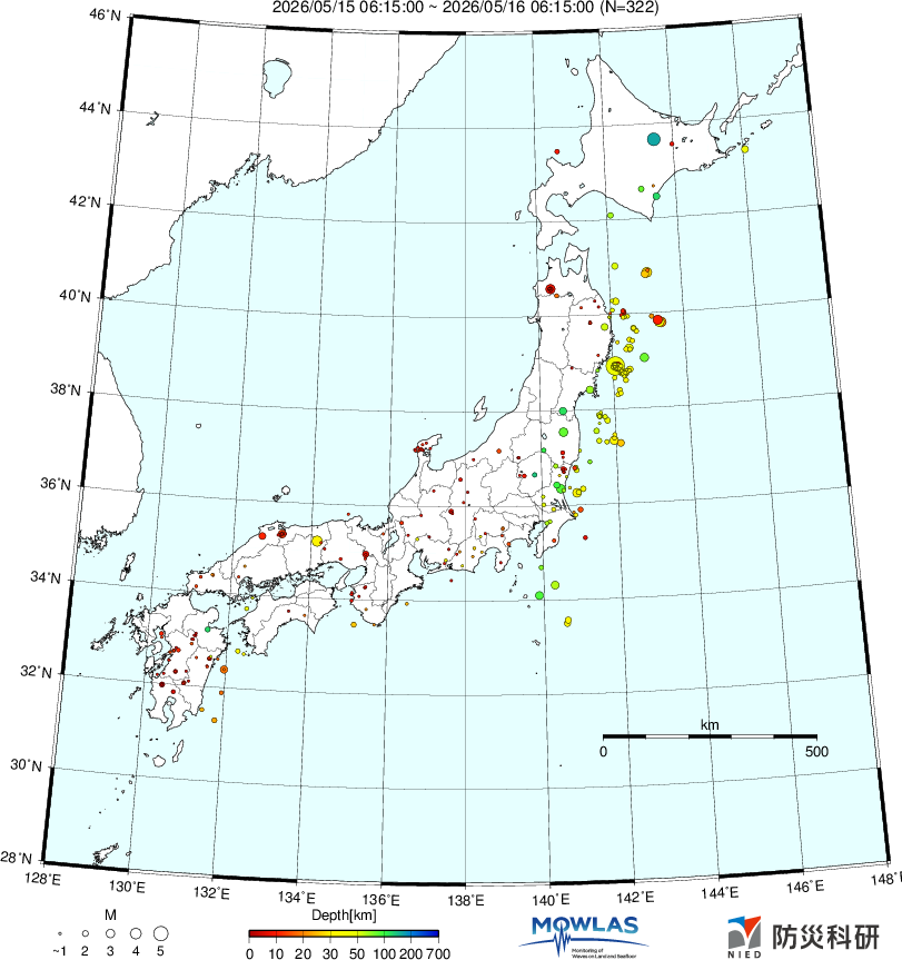 suhamayuki's tweet photo. @kirinjisinken 【要注意です】「M8クラスの非常に大きな地震が発生する可能性が更に高くなっています  太平洋プレート境界周辺で発生したら津波に警戒が必でになります 特にアウターライズ地震が発生したら津波は3.11の2倍以上になる可能性があります」
日本全国 拡大 最新30日間 7日間 24時間 の震央分布図 https://t.co/Y5Z0LGIycm