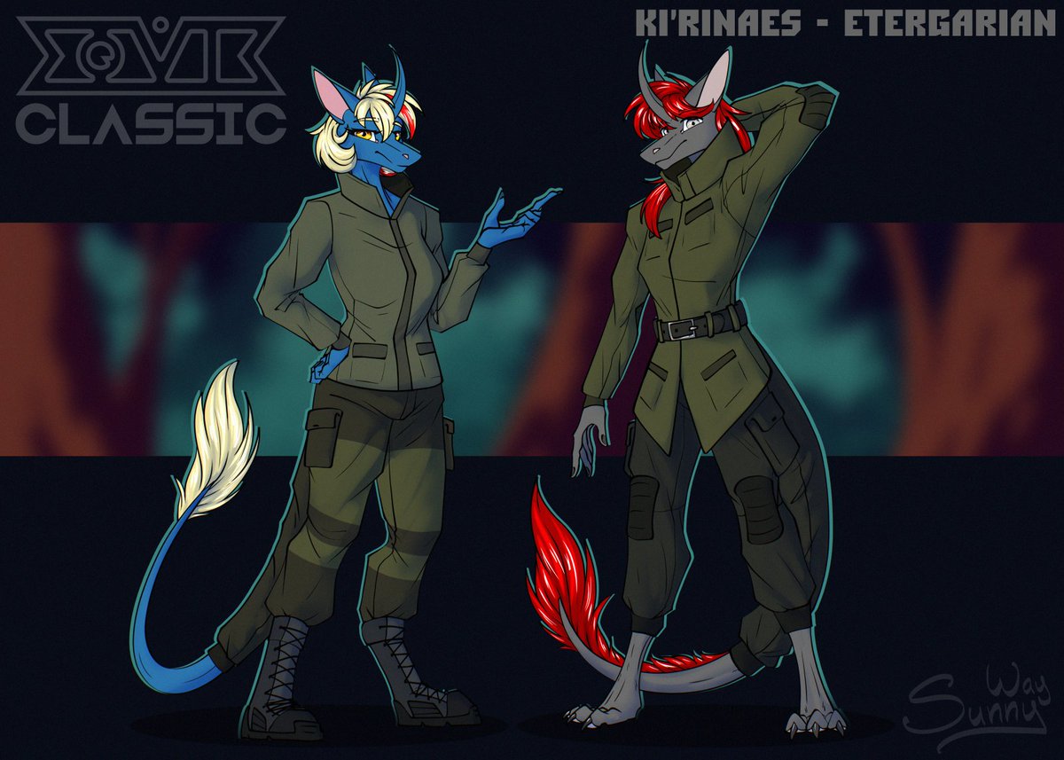 EquisUniverse's tweet photo. The Ki'Rinaes are friendly anthro carnivores of Equis. Etergarians are valiant defenders of Commonwealth. With light-rifles in hands and “Inner Fire” in hearts, they protect equi from selenghari and other horrors that lurk in the Gellis wilds.
#Equis #equisuniverse #furry https://t.co/FJUJ88KSI9