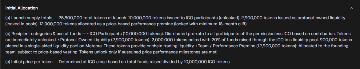 Crucibullz's tweet photo. @Sora_i_guess @JurassicFi @MetaDAOProject do u know why they didnt do the 20% of raised funds paired with 2,000,000 tokens??   i believe they were going to launch at a token price of total raised / 10,000,000 ...   that would have put the token price around $1.50 and FDV of $40mil.... there would have been 12mil leftover https://t.co/AQhq4ED4ev