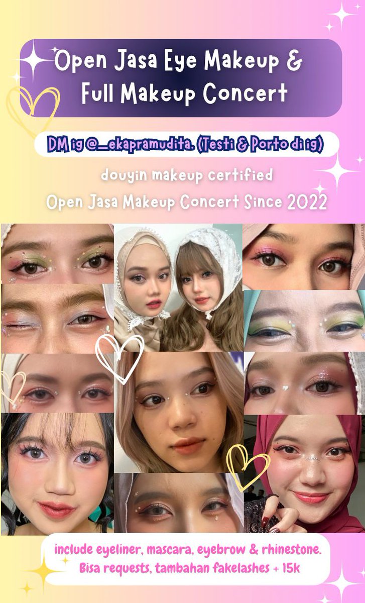 JASA MAKEUP KONSER , EXO, JNJM, 5SOS, BTS tweet media
