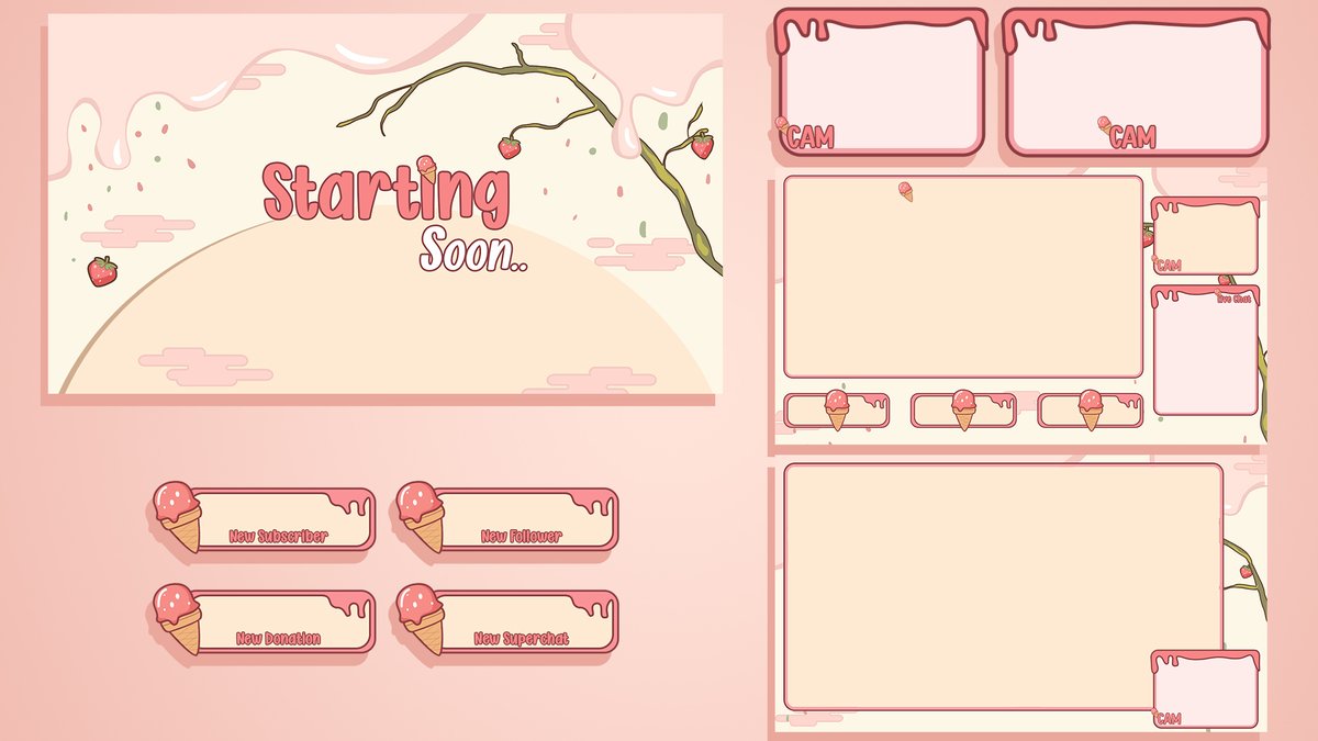 einra_mv's tweet photo. 🎀I tried making a cute stream pack overlay today!  
🫧 Chose these colors because feel so delicious

✨Next time i think i want to animated this

#streamoverlay #cutestreamoverlay #twitchoverlay #vtuberassets https://t.co/UQRny9G0Ka