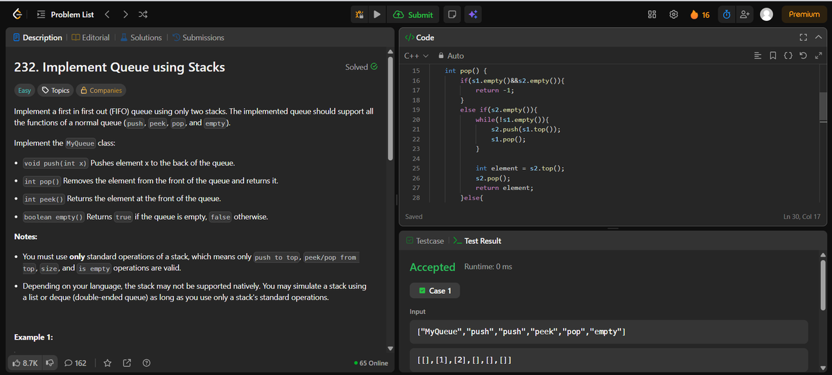 workharsh99's tweet photo. Today’s grind ✅
✔️ Generate Binary Numbers
✔️ Stack using Queues
✔️ Queue using Stacks
✔️ First Negative in Every Window
@rohit_negi9 @CoderArmy 
#DSA #CPP #100DaysOfCode https://t.co/OV2Thn9aTt