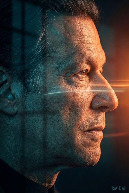 NaziaIHussain's tweet photo. The prisoner is IMRAN KHAN. 
The hostage is democracy and the captors are terrified of both.
#ImranKhanHeldHostage https://t.co/jyX2of3ZPj
