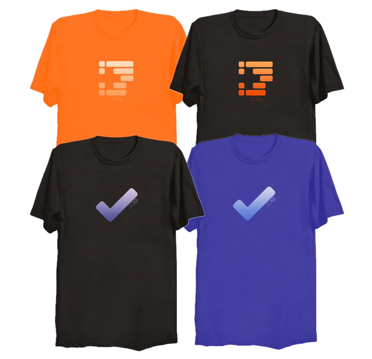 OmniGroup's tweet photo. New in Omni's merch store: OmniFocus 4 and OmniOutliner 6 look great in Dark or Light Mode, and we think our newest t-shirt designs do too!

https://t.co/PA0AcWb3d2 https://t.co/m6LcDXhEwB