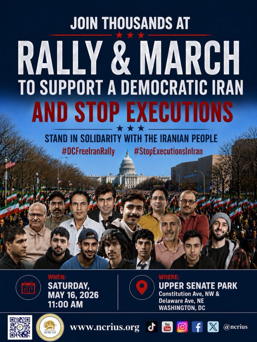 NassrinSaifi's tweet photo. @NCRIUS It would be more honor to participate in the grand #DCFreeIranRally where thousands will gather to call for #StopExectionsInIran and in support of a democratic, secular and nonnuclear republic! https://t.co/zWqsvWGJWP