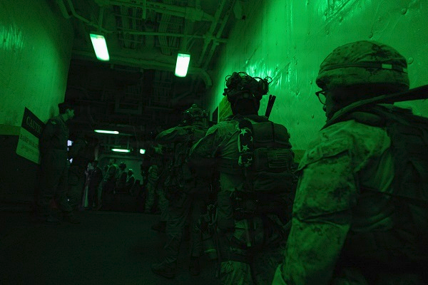 SOTorg's tweet photo. USS TRIPOLI BLOCKADE DUTY US MARINES 

UNDISCLOSED LOCATION, (April 28, 2026) -  U.S. Marines from the 31st Marine Expeditionary Unit depart USS Tripoli (LHA 7) to board M/V Blue Star III, a commercial ship suspected of attempting to transit to Iran in violation of the U.S. blockade of Iranian ports. U.S. forces released the vessel after conducting a search and confirming the ship’s voyage would not include an Iranian port call. (U.S. Marine Corps photo)

READ MORE:https://t.co/FVJE3TllBz
DONATE: https://t.co/wFQuc0zwtb
#supportourtroops #nonprofit #charity #military #activeduty #soldier #navy #Marines #Army #airforce #spaceforce