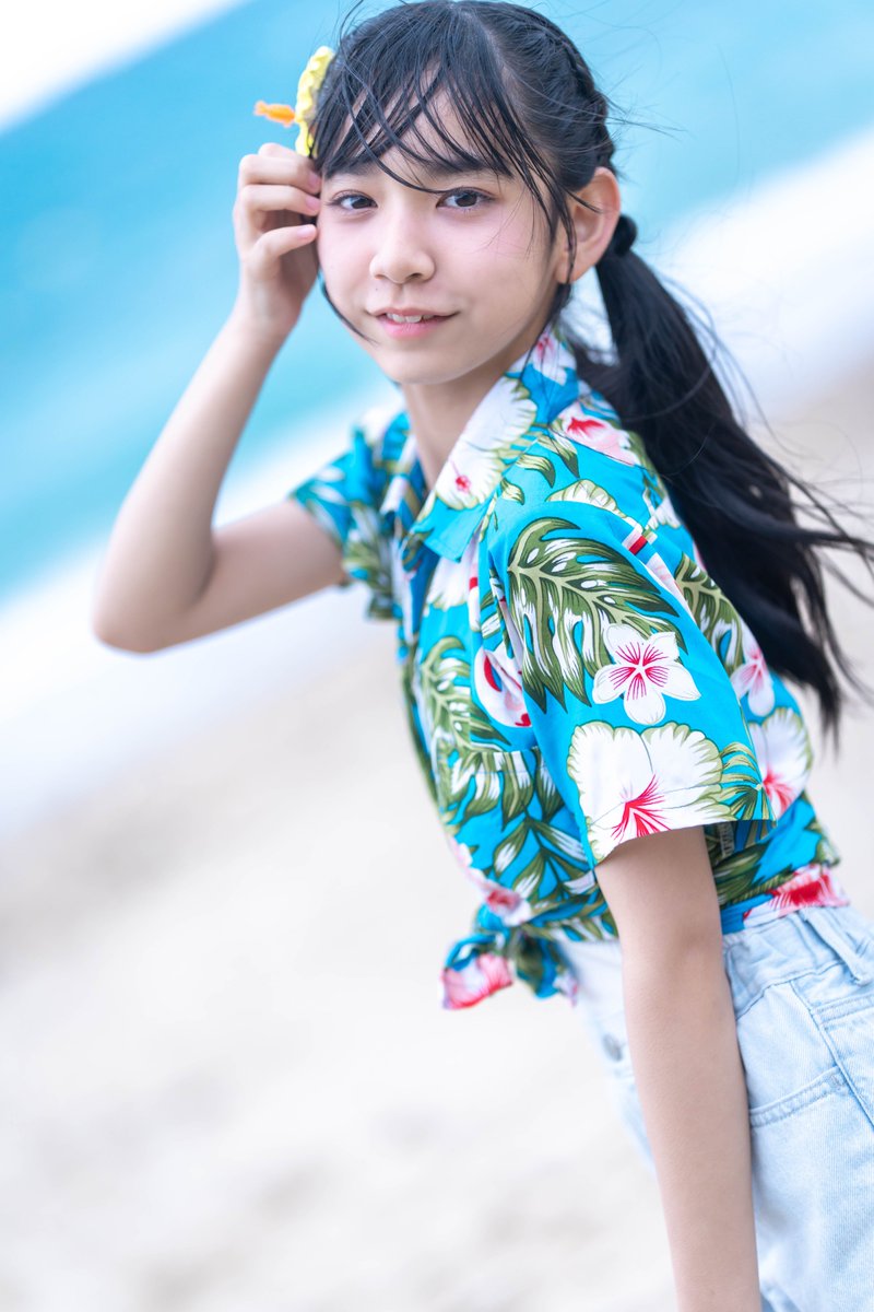 ゆのちゃん（JS6）沖縄県うるま市ムルク浜にて 🥰🥰🥰🥰【事務所確認済