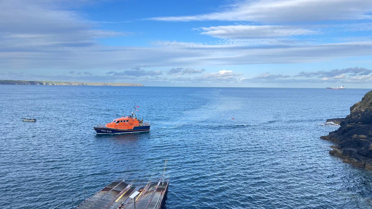 LizardRNLI's tweet photo. So pleased to announce that after spending several weeks away undergoing essential but routine maintenance, The Lizard Lifeboat - 'RNLB Rose' arrived back on her slipway at Kilcobben Cove shortly before 7pm this evening. 

Welcome home Rose 🛟 https://t.co/0vTKHk778L