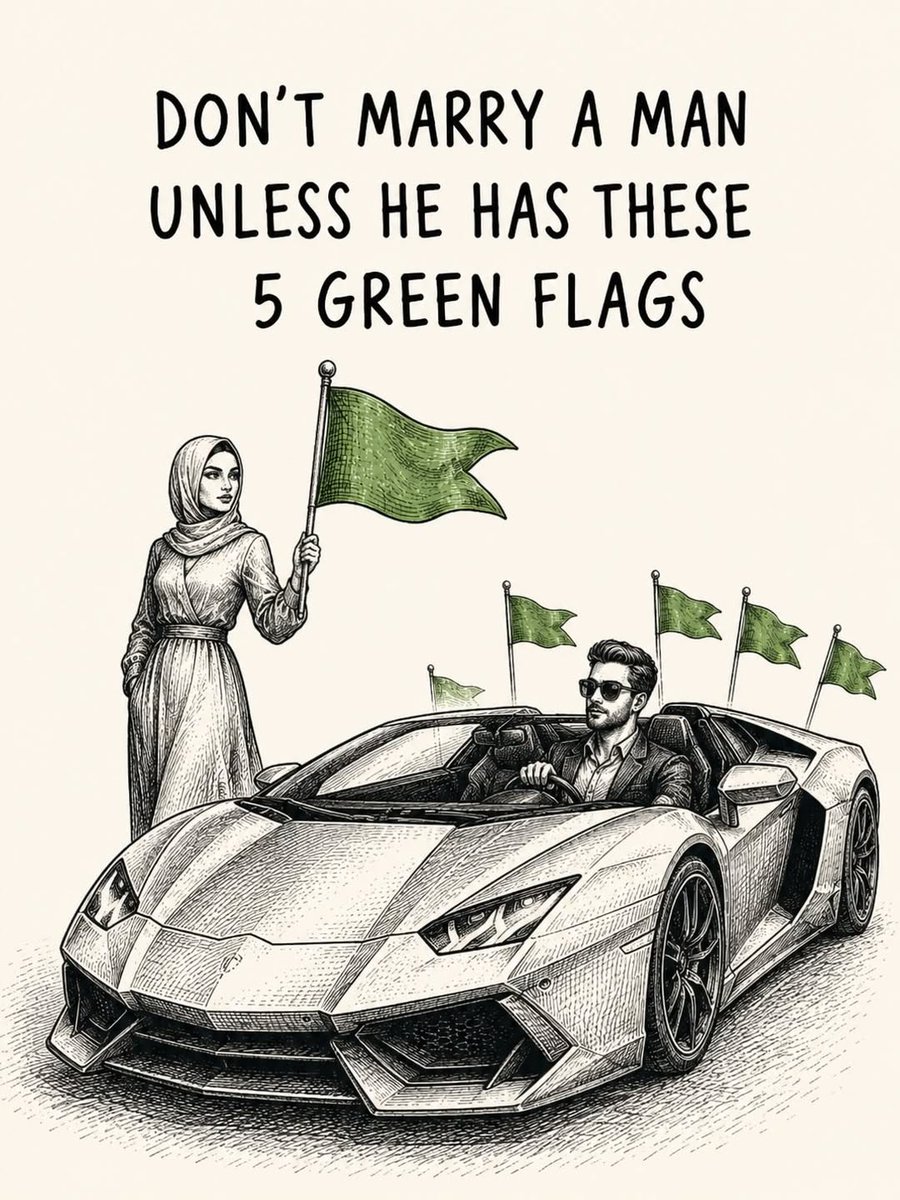 Cool_Ustaz's tweet photo. Don’t marry a man unless he has these green flags👌📣

—Beautiful Reminder ❤️ https://t.co/QSD5YfQj6f