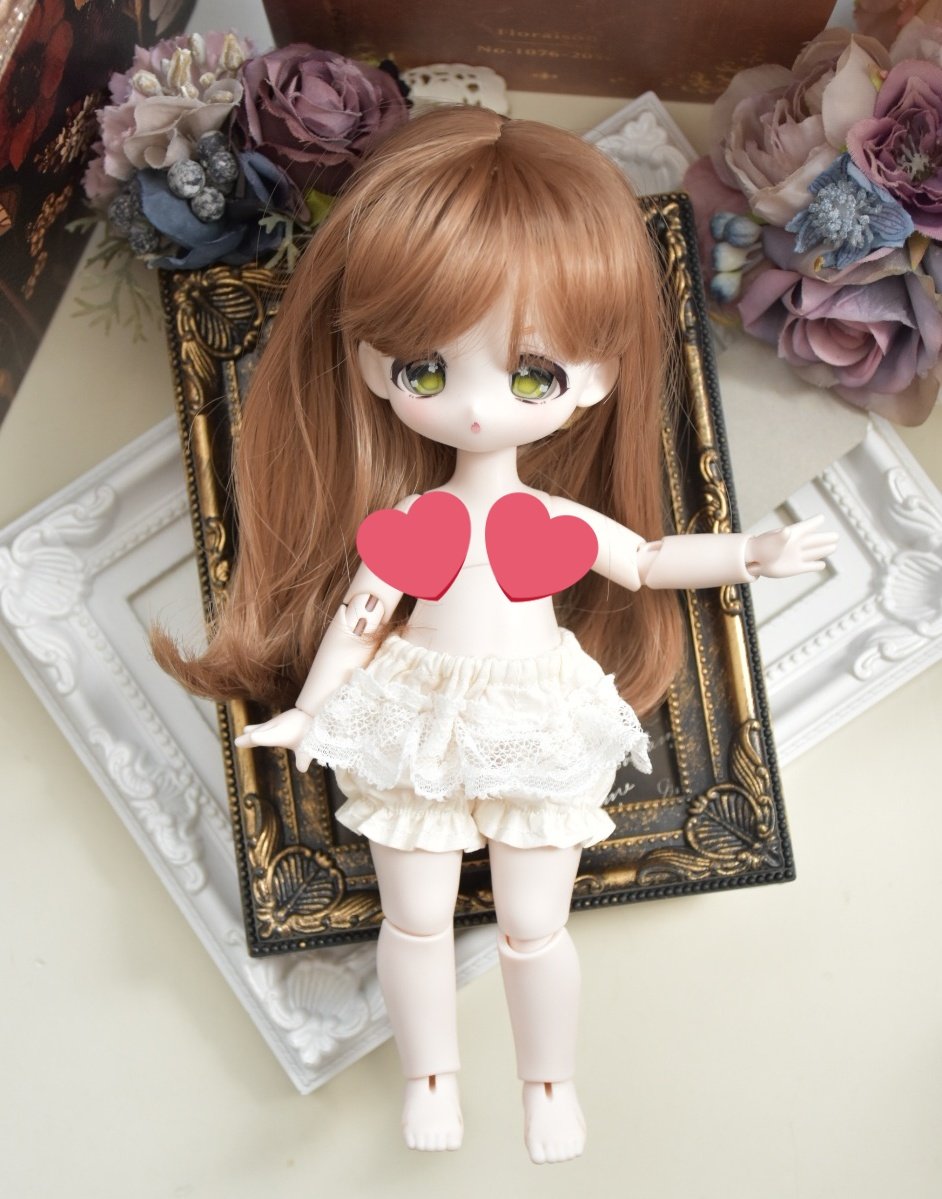 新作】 フリル付きドロワーズ 1/8～1/6ドール兼用 お尻の大きい1/12