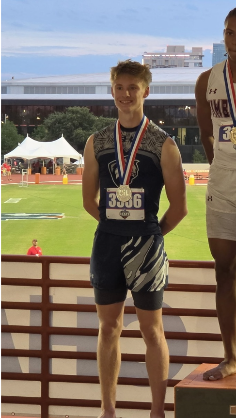 PISD_Athletics's tweet photo. Congratulations to Walnut Grove’s Ashton Fletcher on bringing home a Silver Medal in the 300M Hurdles at the UIL State Track &amp; Field Meet! 🥈

#ProsperProud https://t.co/UGpjbTkPS1